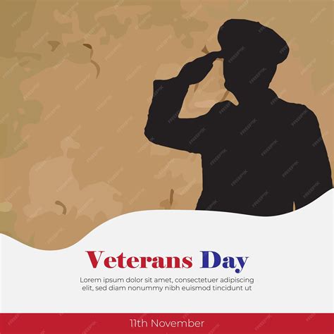 Premium Vector | Veterans day social media template for instagram post feed