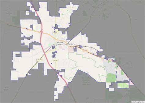 Map of Alachua city - Thong Thai Real