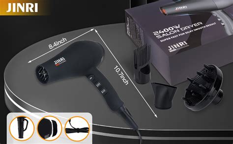 Jinri Hair Dryer W Professional Salon Hairdryer Negative Ionic