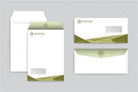 Premium Vector | Modern company envelope template