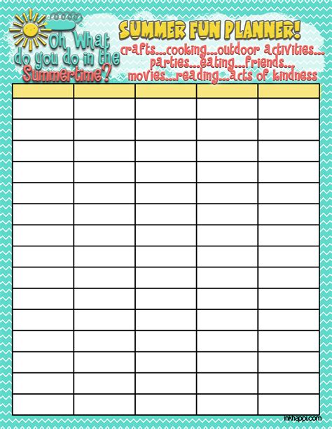 Summer Planning Calendars And Ideas Inkhappi