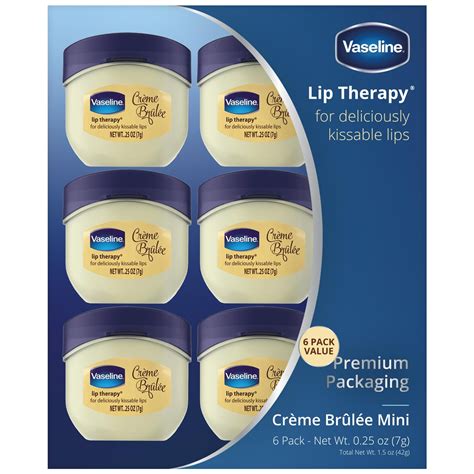 Vaseline Lip Therapy Creme Brulee Mini White Petrolatum Advanced