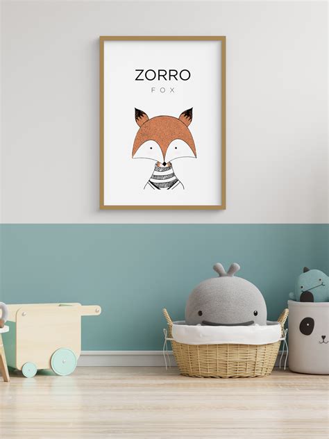 Lámina decoración Zorro Puntillista TotIngnei