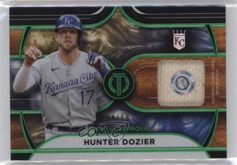 2022 Topps Tribute Stamp Of Approval Relics Green 99 Hunter Dozier