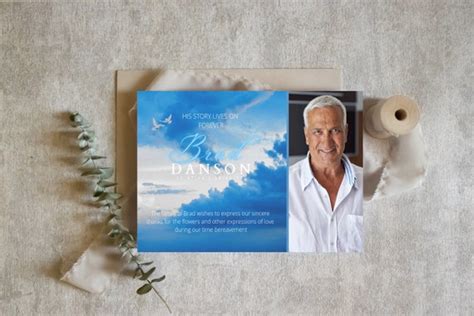 Funeral Thank You Card Template Instant Download Editable - Etsy