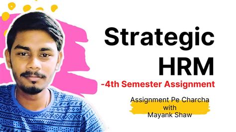 Nmims Assignment Strategic Hrm Mba Hrm Th Semester June Cycle