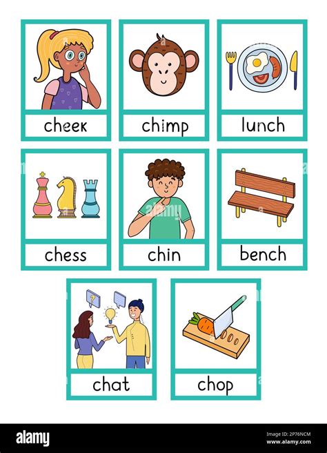 Phonics Flashcards With Ch Spelling Rule Flash Cards With Phonics