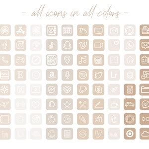 Beige App Icons Nude App Icons Aesthetic App Icons Beige App