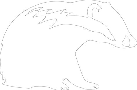 badger outline silhouette 38494392 Vector Art at Vecteezy