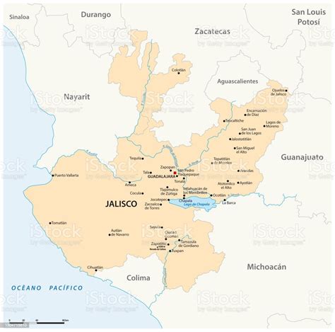 Vector Map Of The Mexican State Of Jalisco Stock Illustration