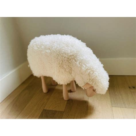 Lalanne Style Carved Wood Sheep Stool Chairish