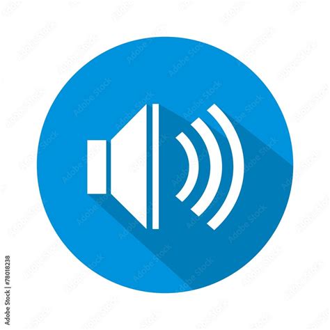 Icono Sonido Azul N Sombra Stock Vector Adobe Stock