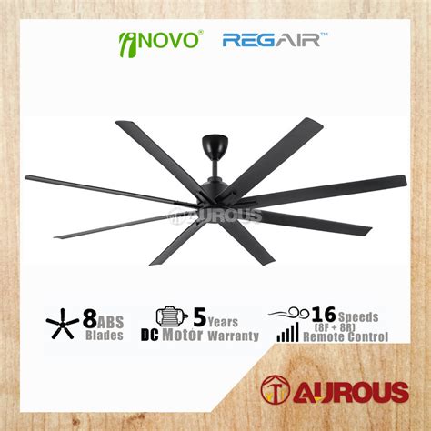 REGAIR INOVO TITANIUM 72 CEILING FAN 8 BLADES WITH DC MOTOR 8 8 SPEED