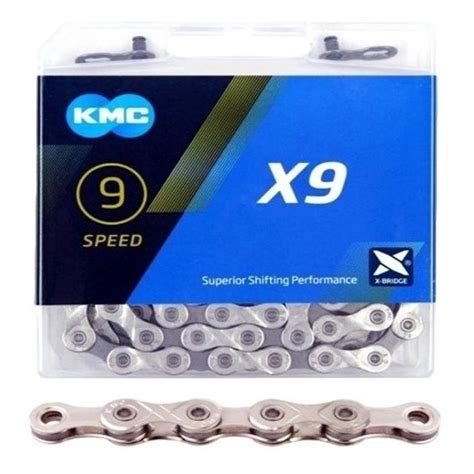 Corrente Kmc 9v Bike 116 Elos X9 Cromada Missing Link | Submarino