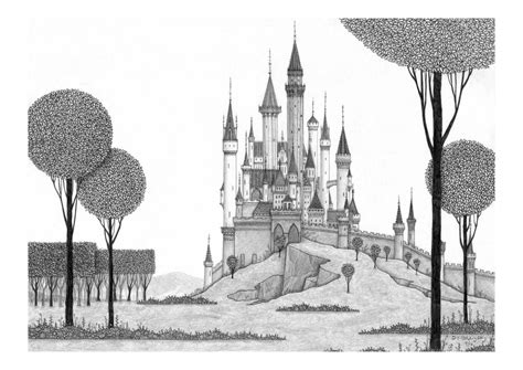 Sleeping Beauty Castle Drawing at PaintingValley.com | Explore collection of Sleeping Beauty ...