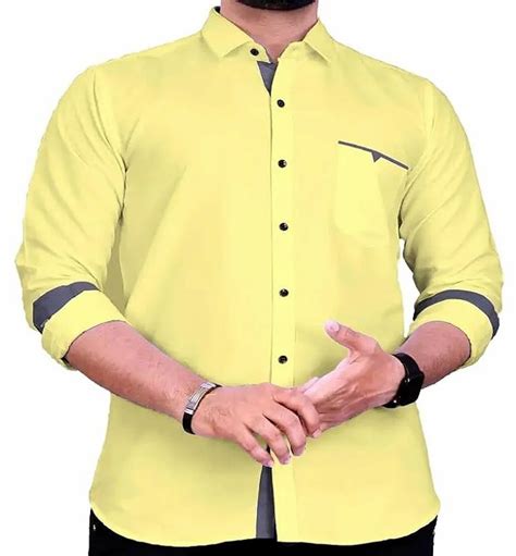 Plain 120gsm Men Cotton Shirt Casual Full Sleeves At Rs 495 In Ganganagar