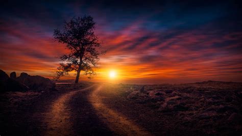 Nature Road Sunset Wallpapers Wallpaper Cave