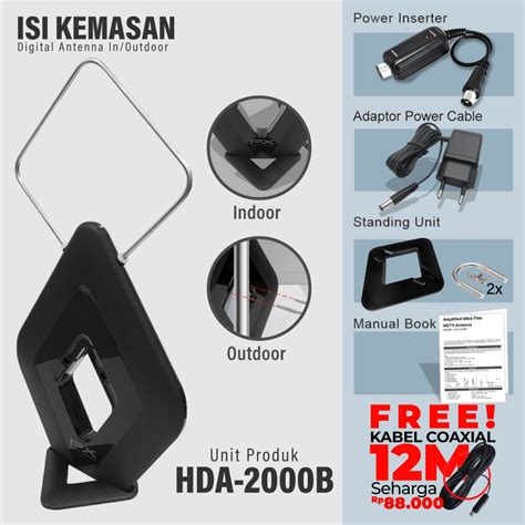 Jual Antena Tv Digital Analog Dvb T K High Gain Db Px Hda B