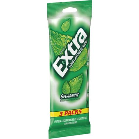 Extra Spearmint Sugar Free Chewing Gum 15 Ct3 Pk Fred Meyer