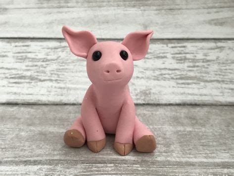 Commission Piece Clay Pig Sculpture Made Of Polymer Clay