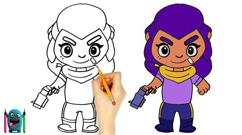 Shelly Çizimi How To Draw Brawl Stars Youtube