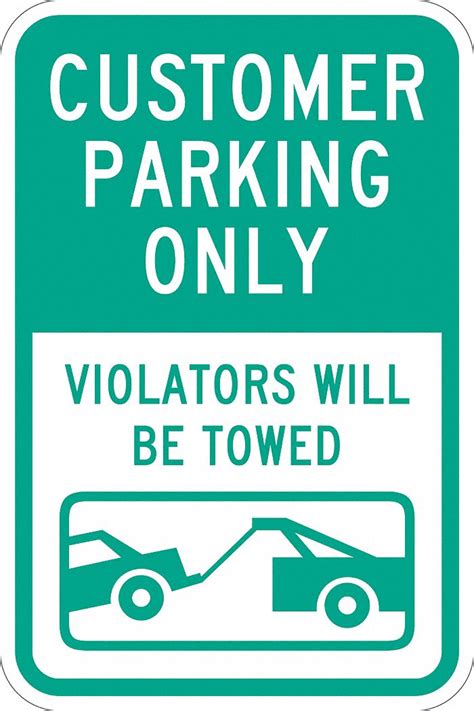 18 In X 12 In Nominal Sign Size Aluminum Parking Sign 448V12 T1