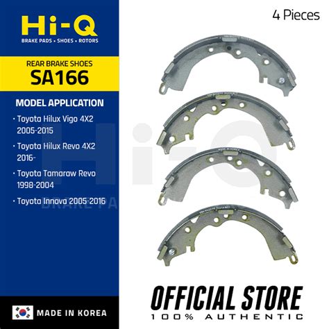 Hi Q Rear Brake Shoes For Toyota Hi Lux Vigo X Up Toyota