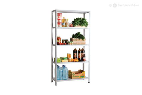 Стеллаж MS Standart 200KD/100X50/4 Серый полуматовый в Москве за 7 320 ...