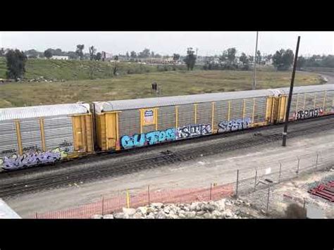 Union Pacific Departing Eastbound Manifest Train At West Colton Yard