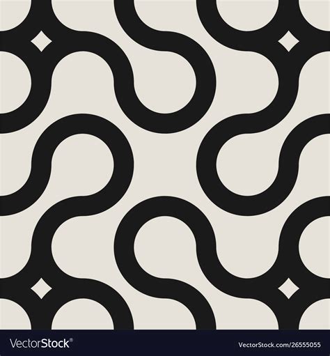 Abstract Geometric Wavy Pattern With Creative Vector Image