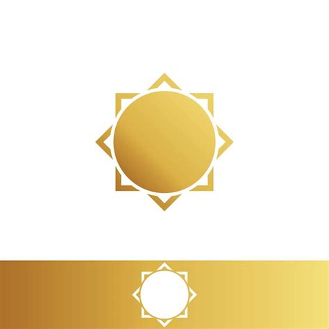 Premium Vector | Golden sun logo design