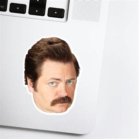 Ron Swanson Vinyl Sticker Parks And Rec Decal Nick Etsy