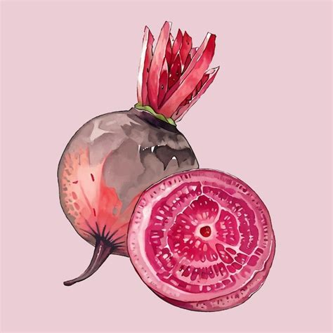 Premium Vector Water Color Vector Beetroot