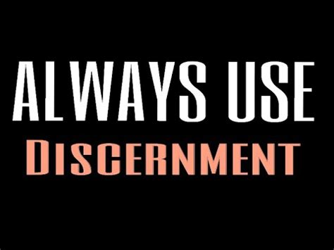 Always Use Discernment YouTube