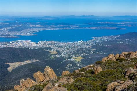 The Stunning Summit of Mount Wellington Overlooking Hobart and the South Coast Stock Photo ...