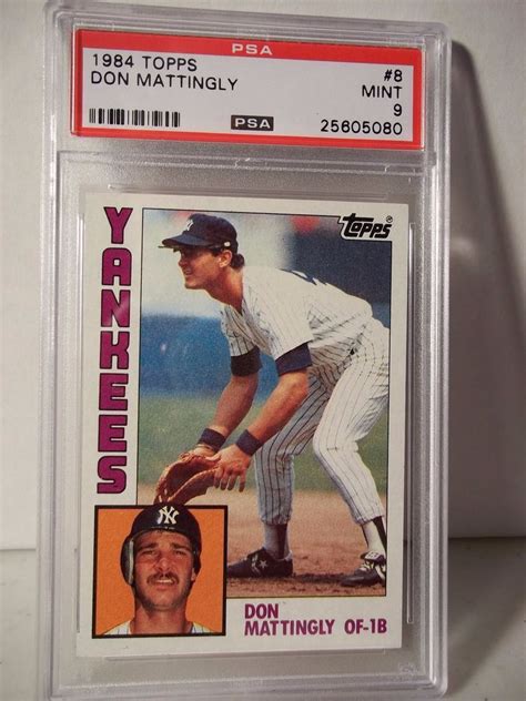 1984 Topps Don Mattingly RC PSA Graded Mint 9 Baseball Card 8 MLB