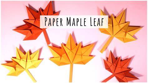 Origami Maple Leaf Tutorial Fall Paper Craft Ideas YouTube