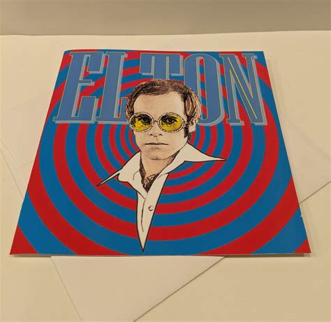 Elton John Greeting Card Etsy