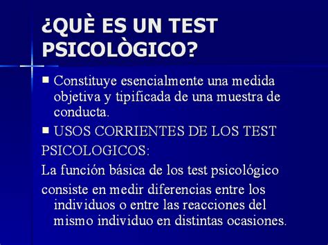 Funciones Y Origenes De Los Test Psicol Gicos