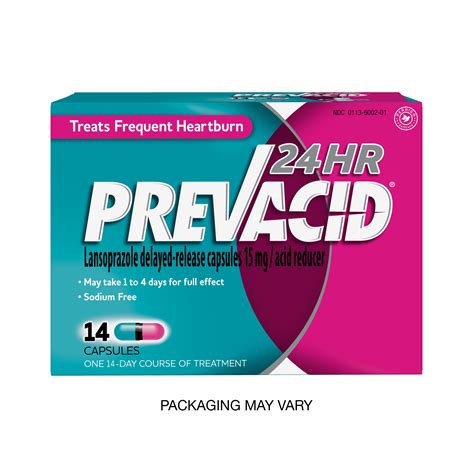 Prevacid 24hr Lansoprazole Delayed Release Capsules 15 Mg 14 Count