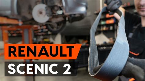 How To Change Serpentine Belt V Ribbed Belt On RENAULT SCENIC 2 JM