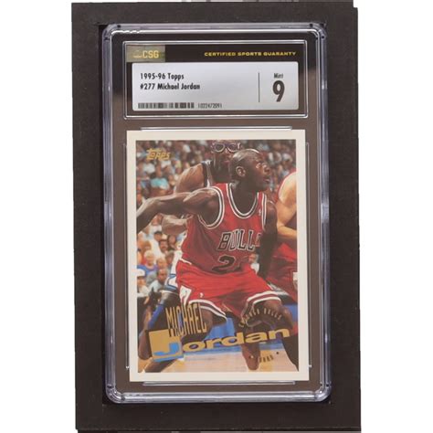 Michael Jordan 1995 96 Topps 277 CSG 9 Pristine Auction