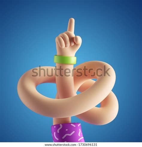 3d Render Abstract Cartoon Character Flexible Stock Illustration