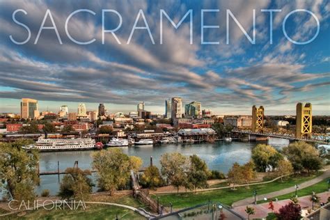 Sacramento California Downtown 16x24 Giclee Gallery Art Print Vivid