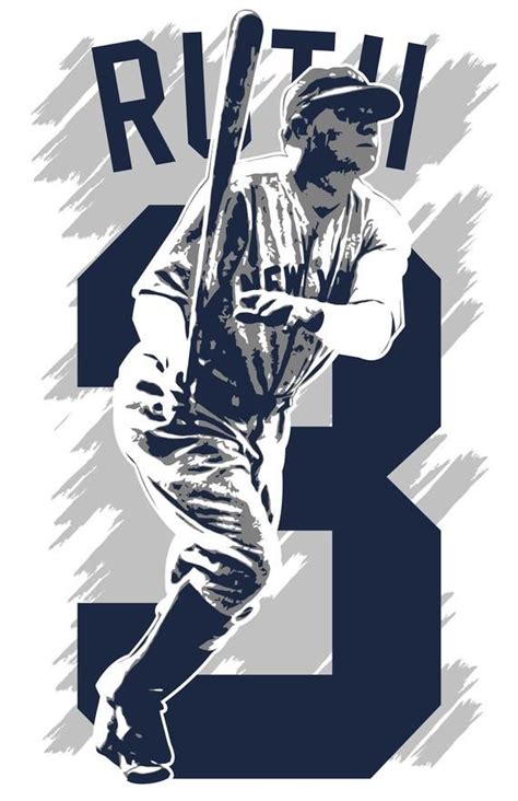 Babe Ruth Art Print New York Yankees Free Shipping New York Yankees