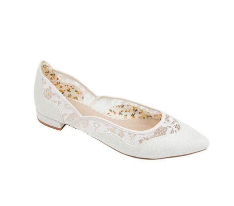 Primrose Ivory Satin Lace Vintage Style Flat Ballerinas Wedding Shoes