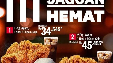 Promo Kfc Besok Kamis 8 Agustus 2024paket Jagoan Hemat Bikin Makan