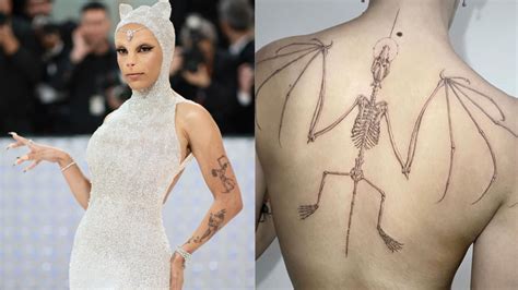 Doja Cat Reveals Massive "Bat Skeleton" Tattoo Covering Her Back