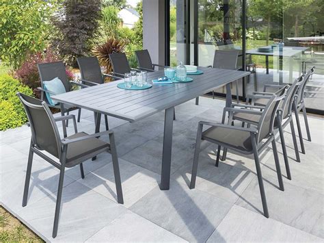 Table De Jardin Extensible Rectangulaire Pavane Graphite Places