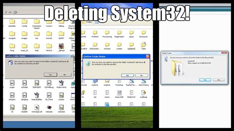 Evolution Of Deleting System32 In Windows Nt 1996 2021 Youtube